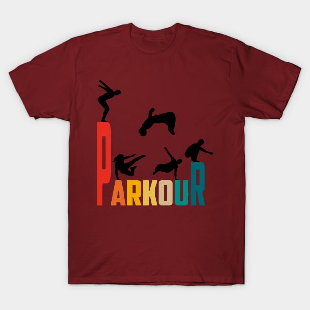 Parkour retro style T-Shirt by T-Shirt Sculptor